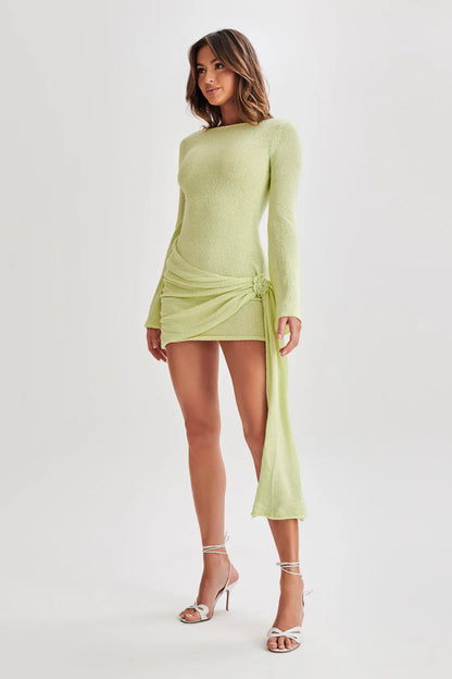 Green Apple Backless Minidress