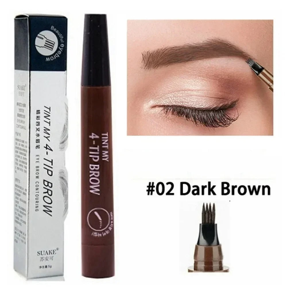 2 in 1 Eyebrow Pen (fork tip and fine tip) Waterproof